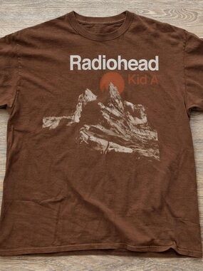 Radiohead Kid A Brown Graphic T-Shirt